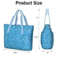 thumbnail image 3 of Tote Bag for Women - Blue Christmas Snowflake Pattern Shoulder Bag - Large Utility Work Duffle Bag with Zipper Handbag for Travel, Work, Sprots, 3 of 5