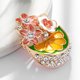 thumbnail image 2 of Moda mujer aleación goteo aceite flor diamantes de imitación broche ropa accesorio (AL475-B), 2 of 5