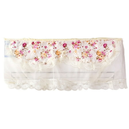 

NICEXMAS Air Conditioner Lace Dustproof Cover Home Wall Mounted Air Conditioner Decorative Dust Cover (Random Flower)