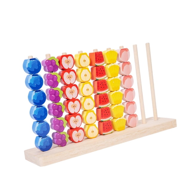 Juguete para Apilar Frutas, Actividades de Aprendizaje para Niños en Edad Preescolar, Juego de Apilamiento, Juguete Sensorial Educativo para Niños Peq