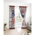 thumbnail image 3 of 4th of July Blackout Curtains for Bedroom/Living Room, Thermal Insulated Kitchen Curtains, Stars Striped Farmhouse American Flag Wood Grain Grommet Darkening Window Treatment Drapes 42"x63"x2, 3 of 8