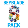 Beyblade Random Multi Collectors 8 Pack from the Metal Masters, Metal Fusion, Metal Fury Series (Launchers Sold Separately)