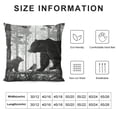 thumbnail image 6 of COMIO  Wild Animal Throw Pillow Cover Grey Black Plaid Double Sides Print Cushion Cover for Bed Sofa,Black Bear Silhouette Square Couch Pillow Cover&nbsp;2pc, 6 of 6