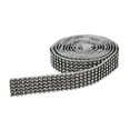 thumbnail image 1 of Abbracc 1 Roll 5 Row Rhinestone Ribbon Diamond Mesh Wrap Roll DIY Craft Black White, 1 of 9