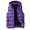 Purple, variant on Wrtxtat Men's Puffer Vests Winter Midweight Warm Sleeveless Outerwear with Pockets Solid Color Drawstrings Hooded Puffer Vest Big and Tall Gray L
