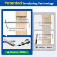 thumbnail image 3 of [Patente] Muzata Juego de 10 pares de barandillas de cables invisibles Tensor estampado de 1/8" y terminal de acero inoxidable T316 para poste de metal de madera CR26 de 2"x2" 4"x4", 3 of 5