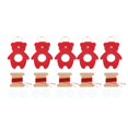 thumbnail image 1 of Juego de 5 llaveros de cuero DIY con forma de oso lindo, kit de llavero de cuero para bolso, ropa, colgante decorativo, paquete de Material de llavero de oso rojo, 1 of 8