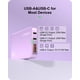 thumbnail image 4 of Cargador de pared USB plano KWRNVO 30W 3 puertos morado, 4 of 8