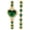 Green, variant on Women's Birthstone Heart Teardrop Bracelet Watch Set: Rhinestone Dial Wistwatch - Christmas Gift