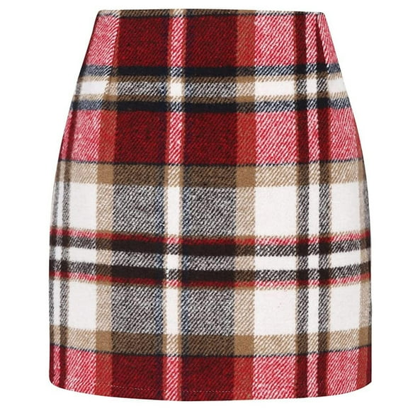 Korean Vintage Winter Wool Skirts for Women Vintage Woolen Bodycon High Waist Elegant Pencil Skirt
