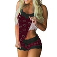 thumbnail image 3 of Wlynlyn Womens Pajamas Sets Casual Lace Splicing Cami Tank Tops 2 Piece Underwear Outfits Sleepwear Shorts Suit, 3 of 6