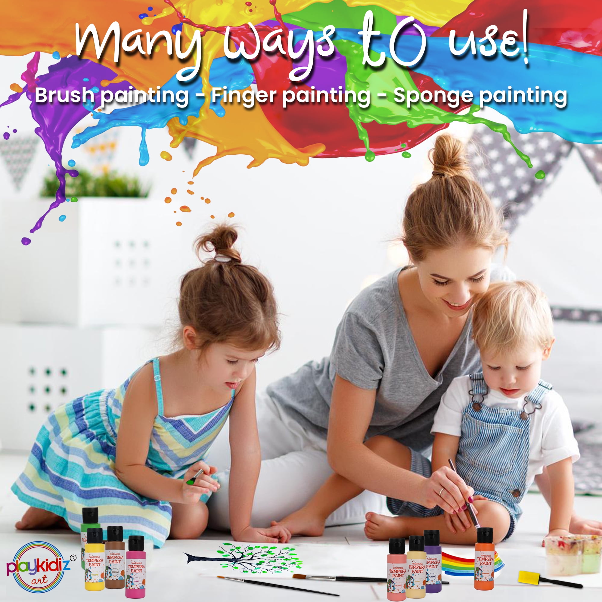 Washable Tempera Paint Set for Kids – KEFF Creations