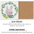 thumbnail image 6 of GZHJMY Square Drink Coasters 2 Pcs Watercolor Cute Bunny Inside a Wreath Absorbent Ceramic Coffee Coasters for Drinks with Cork Base Housewarming Gift for Home Decor, 6 of 6