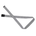 thumbnail image 2 of Checkered Belt, Black Flip Top Military Belt Adjustable Cuttable Black White Grid Strap, 2 of 8