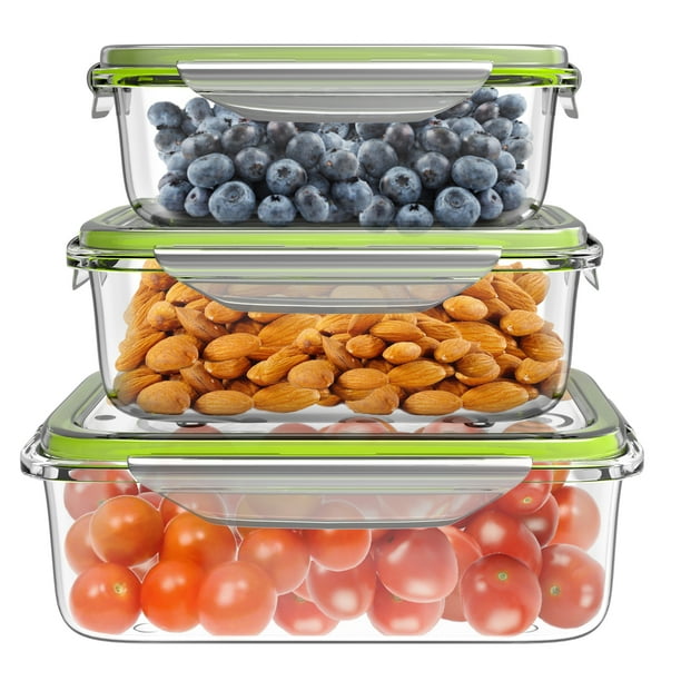 Glass Food Storage Containers6Pc. Set with Snap on LidsMultiSize