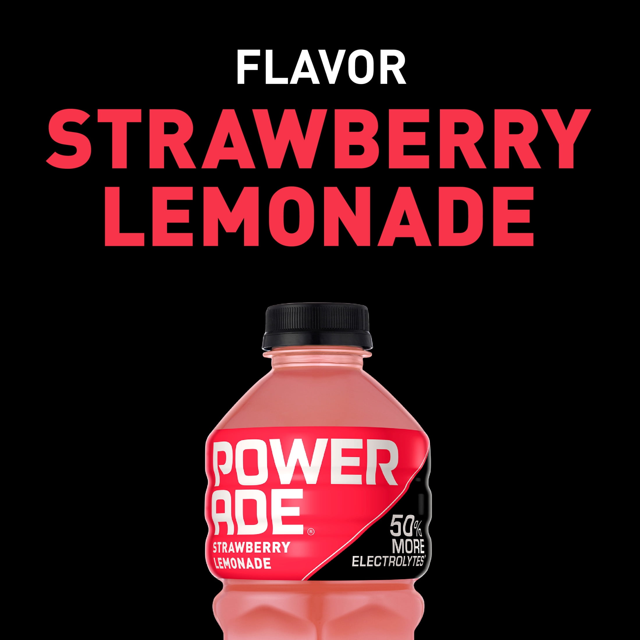 POWERADE Strawberry Lemonade Electrolyte Sports Drink Bottle, 28 fl oz