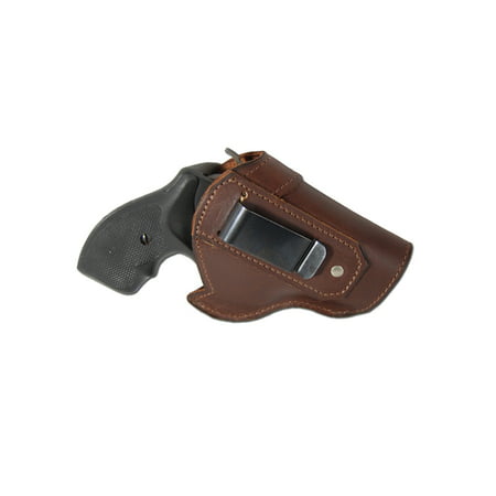 Barsony Right Hand Draw Brown Leather Inside the Waistband Gun Holster Size 3 Charter Arms Colt Ruger S&W Taurus small/medium .22 .38 .44 .357