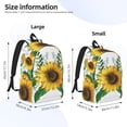 thumbnail image 3 of Lsque Sunflowers (2) Pattern Canvas Daypack, Durable Backpack, High-quality Versatile Backpack,Vintage Compact Backpack-Medium, 3 of 6