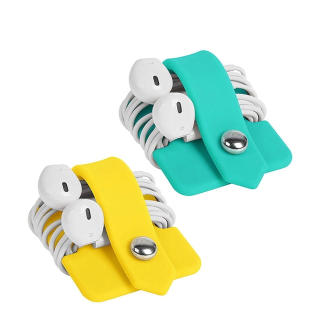 Organizador de envoltura de cable de 8 piezas, auriculares de gel de sílice, clips de cable de auriculares pequeños y convenientes para ordenar el cable de sus auriculares