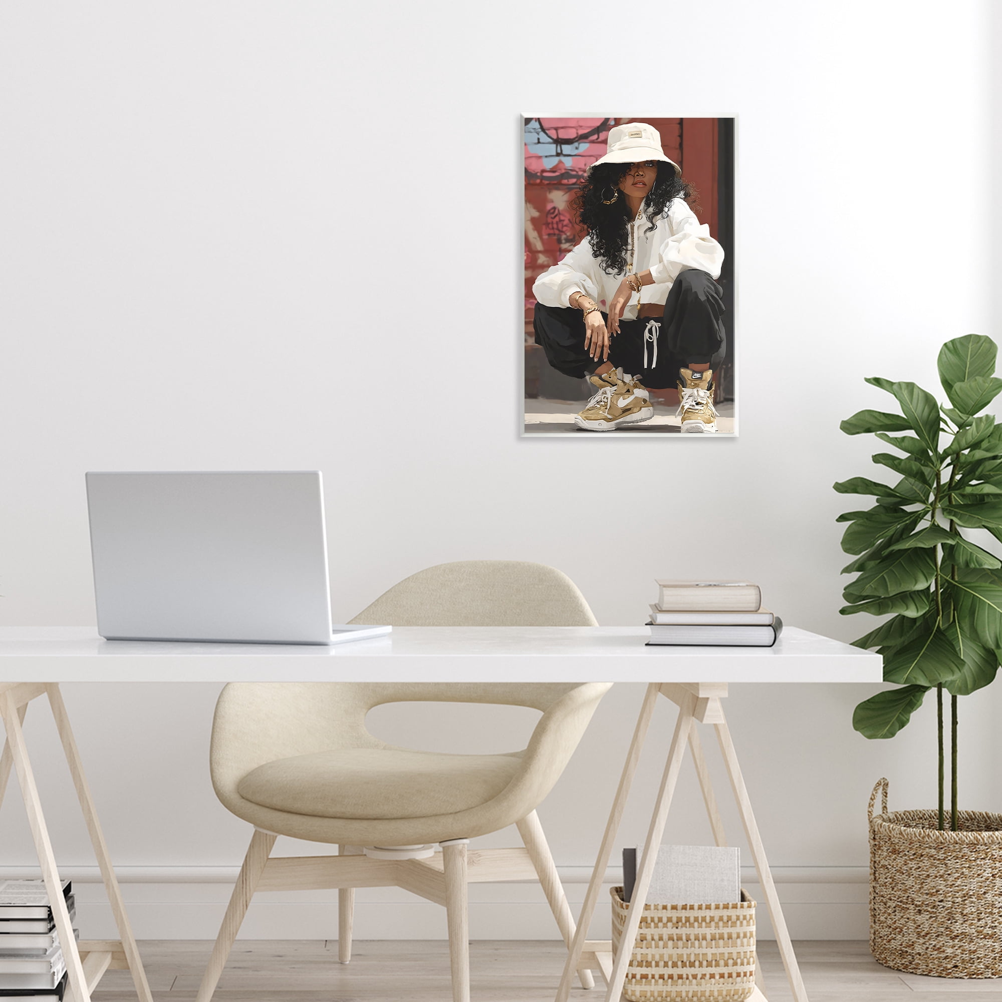 Stupell Industries Urban Streetwear Bucket Hat Wall Plaque Art, design by Franklyn Gregory