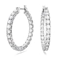 thumbnail image 1 of Pendientes Swarovski Matrix Hoop con cristales redondos blancos, 1 of 5