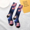 thumbnail image 6 of Womens America Flag Colored Fireworks Knee High Socks Comfy Thermal Boot Long Socks, 6 of 7