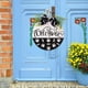 thumbnail image 1 of Corona de bienvenida artificial, letrero de bienvenida para perros, decoración de pared para puerta delantera, colgador de placa de letrero redondo de, 1 of 8