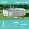 thumbnail image 6 of INTEX 26719EP Prism Frame 14'x42" Above Ground Pool w/ Pump, Ladder, Cover, Ground Cloth, 6 of 7