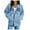 A-Blue, variant on Puliio Women's Zip Up Hoodies Fashion Letter Print Long Sleeve Lightweight Zipper Hoodie Coat Winter Oversized Casual Loose Drawstring Pullovers Tops With Pocket