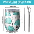 thumbnail image 5 of 12oz Stemless Wine Tumblers Cute Green Hedgehog Vacuum Insulated Stainless Steel Travel Tumbler Cups Mug with Lid and Straw for Champaign,Cocktail,Beer with Cleaning Brush, 5 of 5
