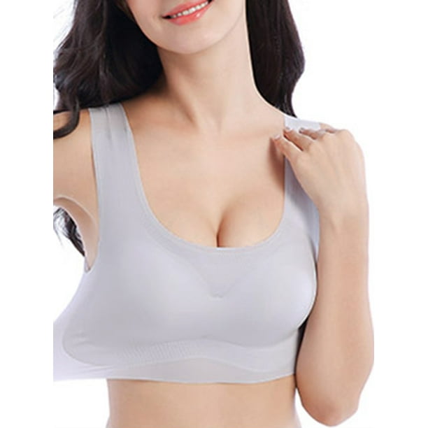 Amdohai Women Comfortable Bra Plus Size Wirefree Soft Lightweight Tank Tops  Sleep Bras