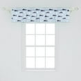 thumbnail image 2 of Ambesonne Sky Window Valance, Cartoon Style Mountains Clouds, 54" X 12", Pale Blue Dark Indigo, 2 of 3
