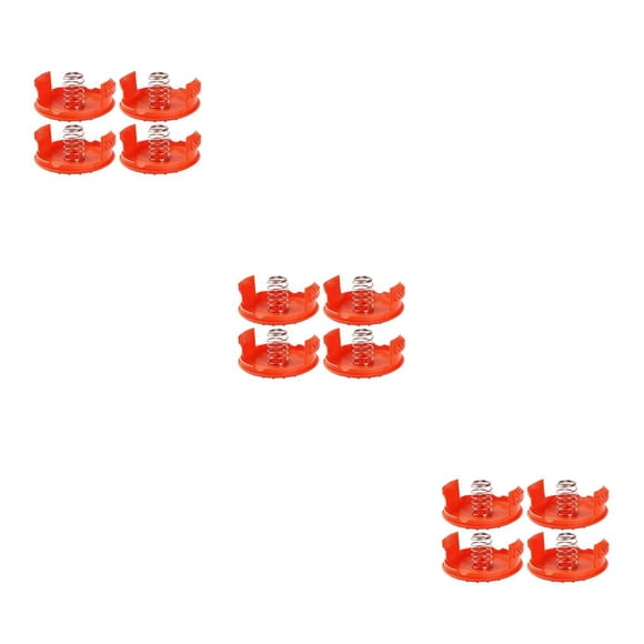 Scienceny Reemplazo para Black Decker Trimmer 4 piezas Tapa de cubierta y 4 piezas Resortes RC-100-P Piezas de repuesto para cortacésped Type1 NO1 Scienceny CBP098548