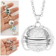 thumbnail image 2 of tredstone Collier Vintage Design Aile Pendentif Photo Collier Médaillon Photo Acier Inoxydable Bijou de Cou, Argent, 2 of 7