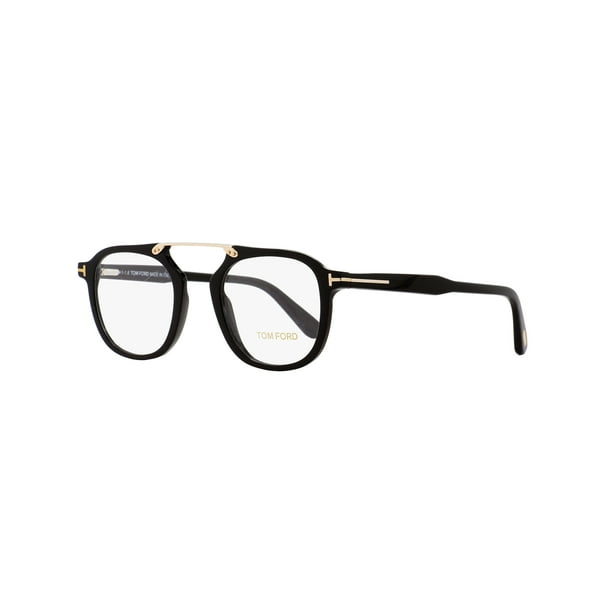 Tom Ford Square Eyeglasses TF5495 001 Black/Gold 48mm FT5495 