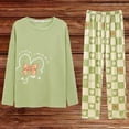 thumbnail image 3 of SCSAlgin Womens Pajamas Sets 2 Piece Long Sleeve Lounge Set Loose Pants Pj Sets Loungewear, 3 of 3