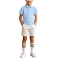 thumbnail image 3 of Odeerbi Toddler Boys 3 Piece Preppy Outfit Tennis Golf Shirt and Shorts with Stocking School Uniform Set, 3 of 9