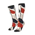 thumbnail image 2 of Fotbe Modern Abstract Leaf Pattern print Women's Men's Novelty Crew Socks Cotton Socks Knee High Socks for Walking,Running,Nurses,Pregnancy, 2 of 8