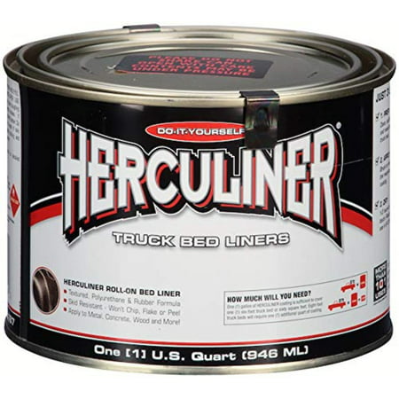Truck Bed Liner, Black, 1 Quart, EASY DIY: Herculiner is the original do-it-yourself brush-on bed liner kit By