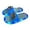 1Blue, variant on Kids Light Up Slides Unisex LED Cartoon Sandals Non Summer Slippers for Boys Girls Size:8-9 Years