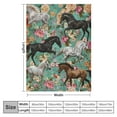 thumbnail image 4 of BCIIG Horse Blanket Horse Gifts for Girls Women, Soft Horse Blanket for Girls, Cozy Lightweight Flowers Quilt Throw Bedding for Kids Adults Couch Bed Chair Horse Bedroom Decor 50x60in, 4 of 6