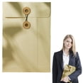 thumbnail image 2 of LKXGBMY Kraft String Envelope File Folder, A5 Document Holder Filing Envelopes Folder Project Pockets File Jacket Document Organizer Flat-No Expansion,1pc Beige, 2 of 9