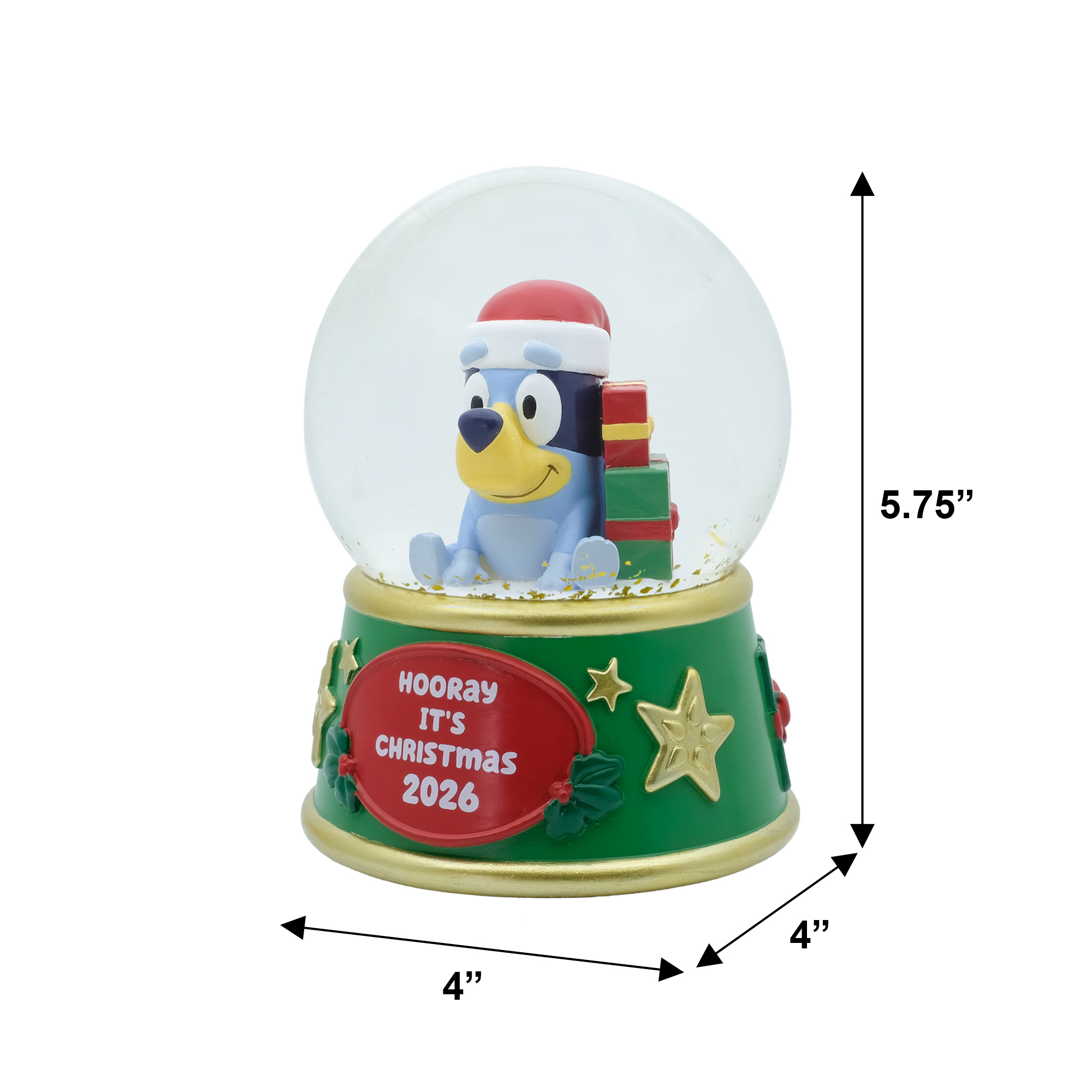 Bluey 100 Millimeter Christmas Snow Globe with Presents