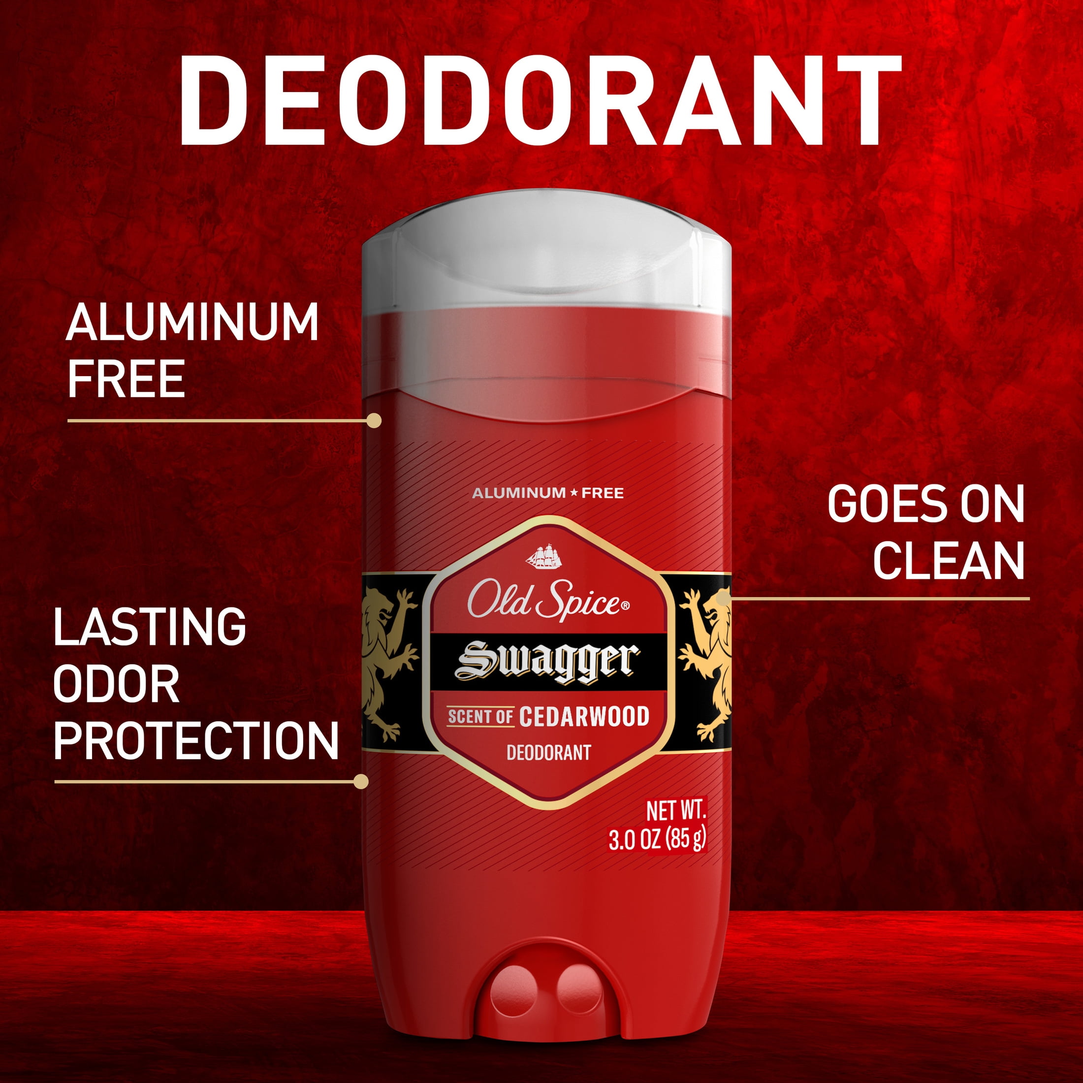 Old Spice Men's Deodorant Aluminum-Free Swagger, 11.4oz, 3 Pack