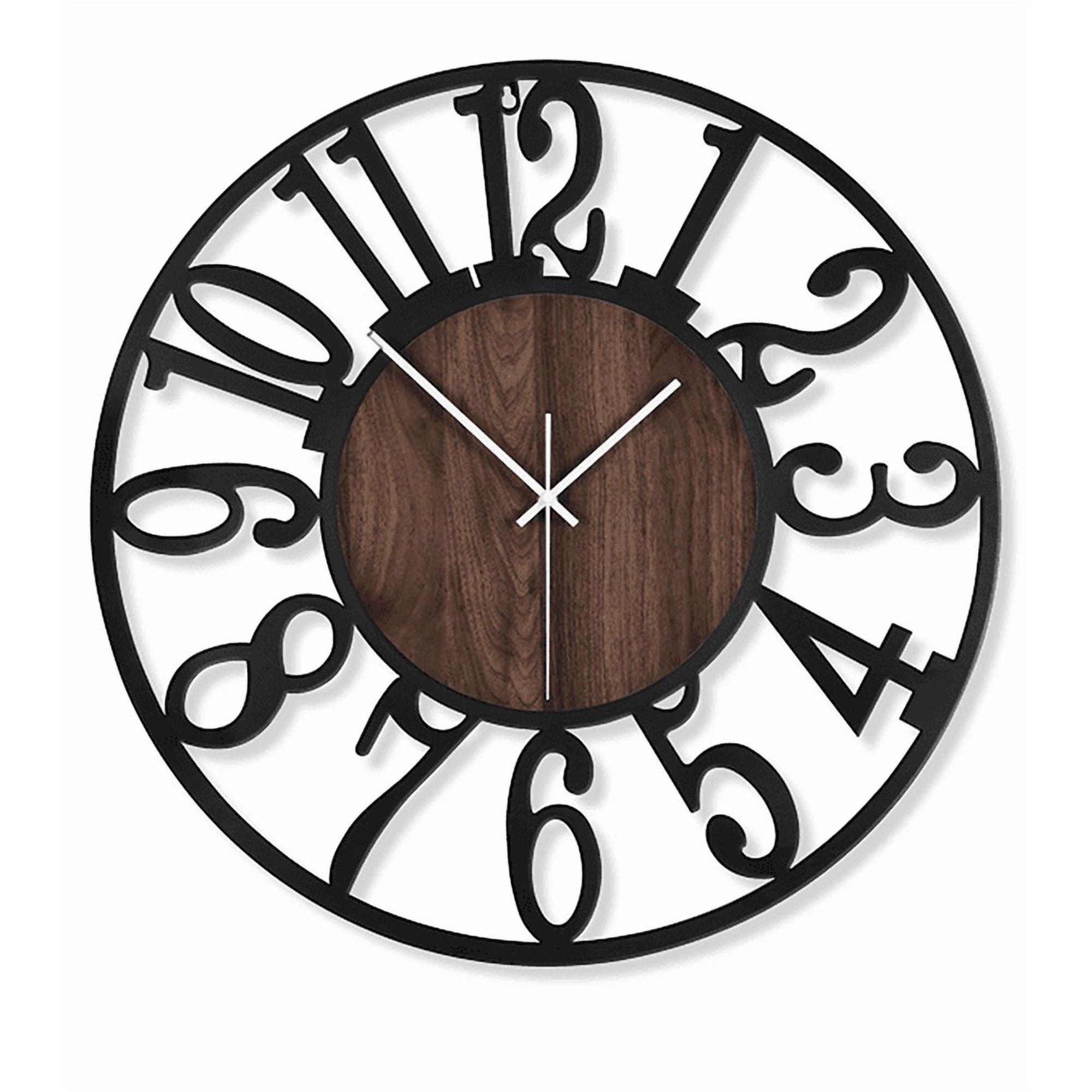 Mee 2 ou 24 "Round Wall Clock for Living Room Decor Battery Operated,Silent Non‑Ticking,Rustic Mee 2 ou 24 "Round Wall Clock for Living Room Decor Battery Operated,Silent Non‑Ticking,Rustic a