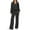 14#Black, variant on Women's Sweatsuits 2 Piece Outfits Lounge Sets Long Sleeve Casual Pullover and Baggy Sweatpants with Pockets Army Green XL