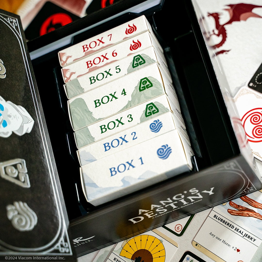Avatar: The Last Airbender: Aang's Destiny, Cooperative Deck Building Strategy Board Game, Play as Aang, Katara, Appa & More, Fun for Family Game Night, Ages 10+, 2-4 Players, From The Op Games