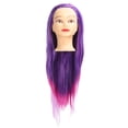 thumbnail image 2 of Cabeza de maniquí de pelo, cabeza de maniquí de pelo, cabeza de muñeca de pelo morado, modelo de entrenamiento de peinado, ingeniería de precisión, 2 of 12