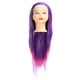 thumbnail image 2 of Cabeza de maniquí de pelo, cabeza de maniquí de pelo, cabeza de muñeca de pelo morado, modelo de entrenamiento de peinado, ingeniería de precisión, 2 of 12