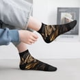 thumbnail image 2 of Rateoe Vintage Metal Dragon Pattern Quarter Crew Socks,Toe Seamed Ankle Socks,Cotton Cushioned Breathable Athletic Crew Sports Socks, 2 of 7